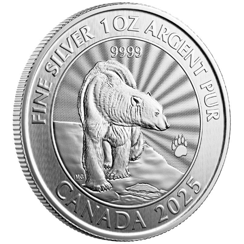 Canada: silver coin The Majestic Polar Bear 2025 1 oz Collectible coins