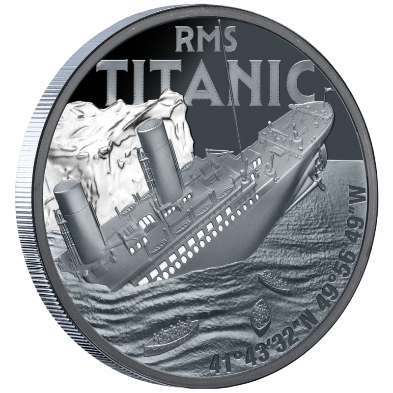 Niue Silbermünze Titanic 2025 Polierte Platte 1 oz Farbig Sammlermünzen