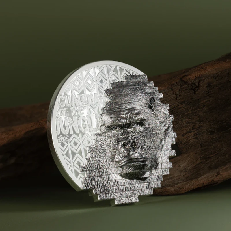 Cook Islands: silver coin Reconstruction Gorilla 2025 Proof 2 oz Collectible coins