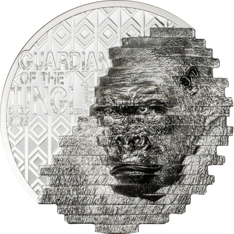 Cook Islands: silver coin Reconstruction Gorilla 2025 Proof 2 oz Collectible coins