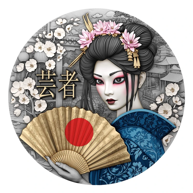 Niue: Silbermünze Geisha 2025 2 oz Sammlermünzen