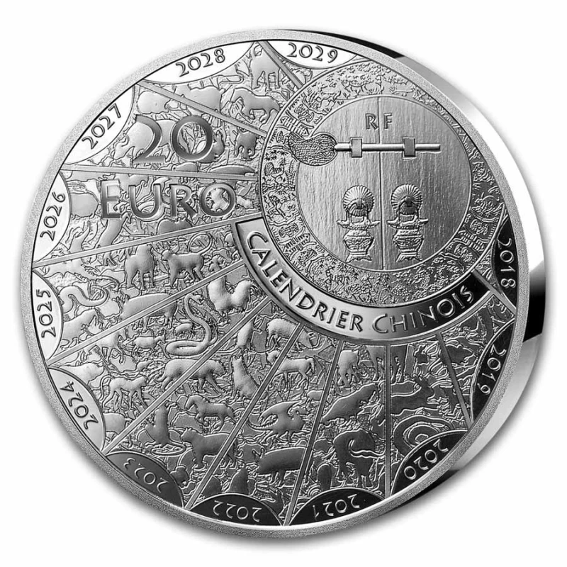 Frankreich: Silbermünze Jahr des Pferdes 2026 polierte Platte 1 oz Sammlermünzen