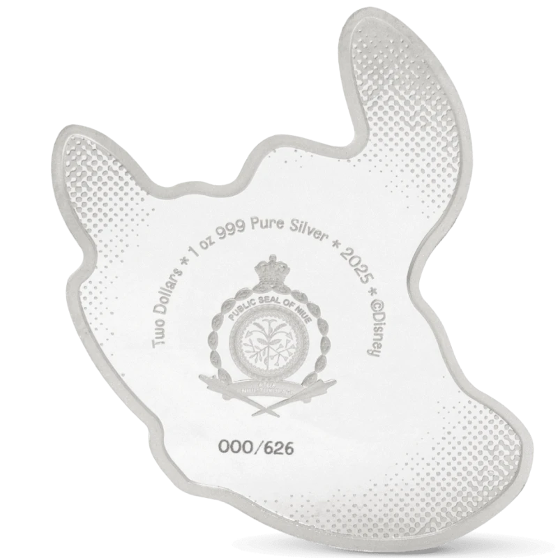 Niue: Silbermünze Stitch Surf's Up 2025 Polierte Platte koloriert 1 Unze Sammlermünzen