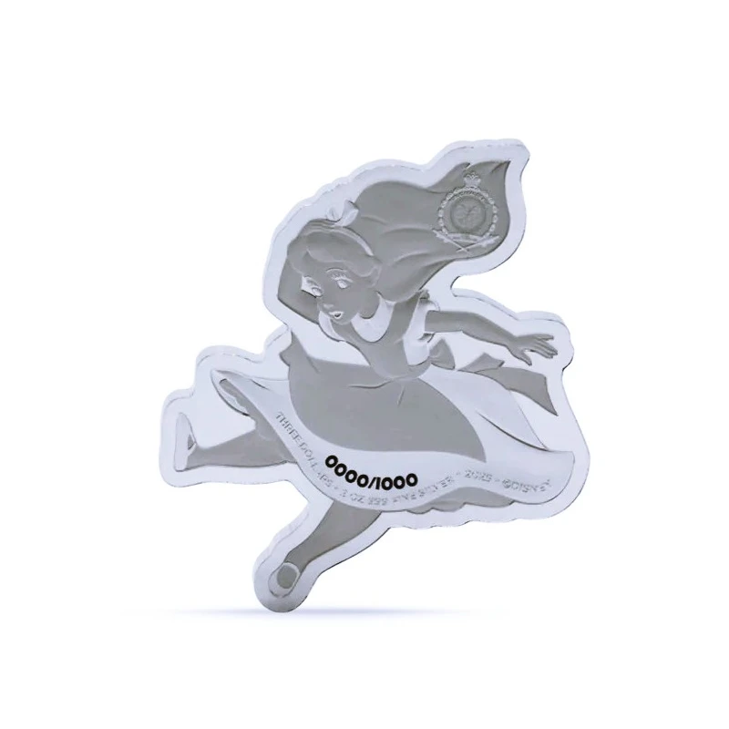 Niue: Silbermünze Alice im Wunderland 2025 polierte Platte koloriert 2 Unzen Sammlermünzen