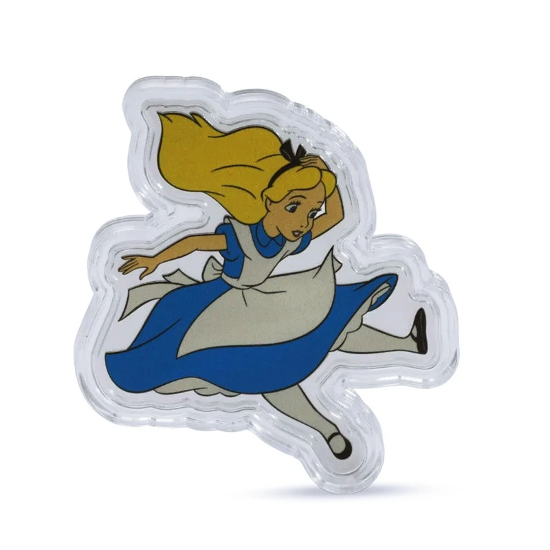 Niue: Silbermünze Alice im Wunderland 2025 polierte Platte koloriert 2 Unzen Sammlermünzen