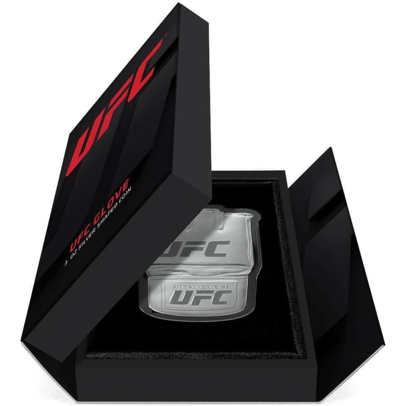 Niue: Silbermünze UFC Glove 2024 polierte Platte 3 oz Sammlermünzen