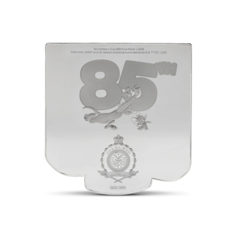 Niue: Silbermünze Tom und Jerry 2025 Polierte Platte koloriert 5 Unzen Sammlermünzen