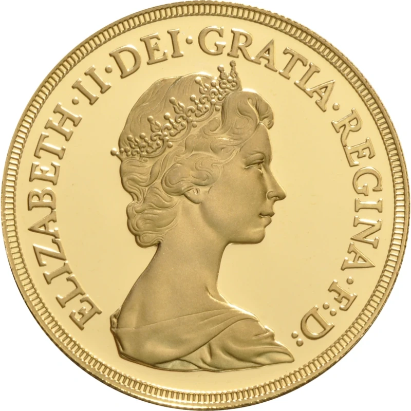 Vereinigtes Königreich Goldmünzensatz Sovereign 1980 polierte Platte 2 Unzen Sammlermünzen