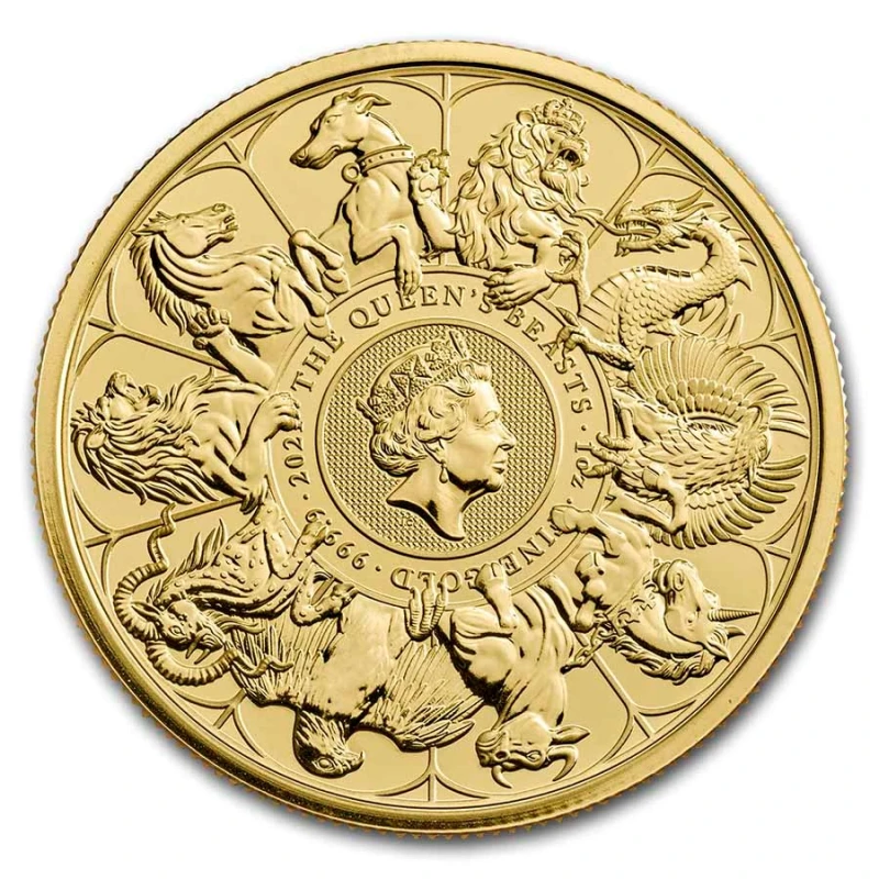 UK: Goldmünze Queen's Beasts Completer 2021 1 oz  Anlagemünzen
