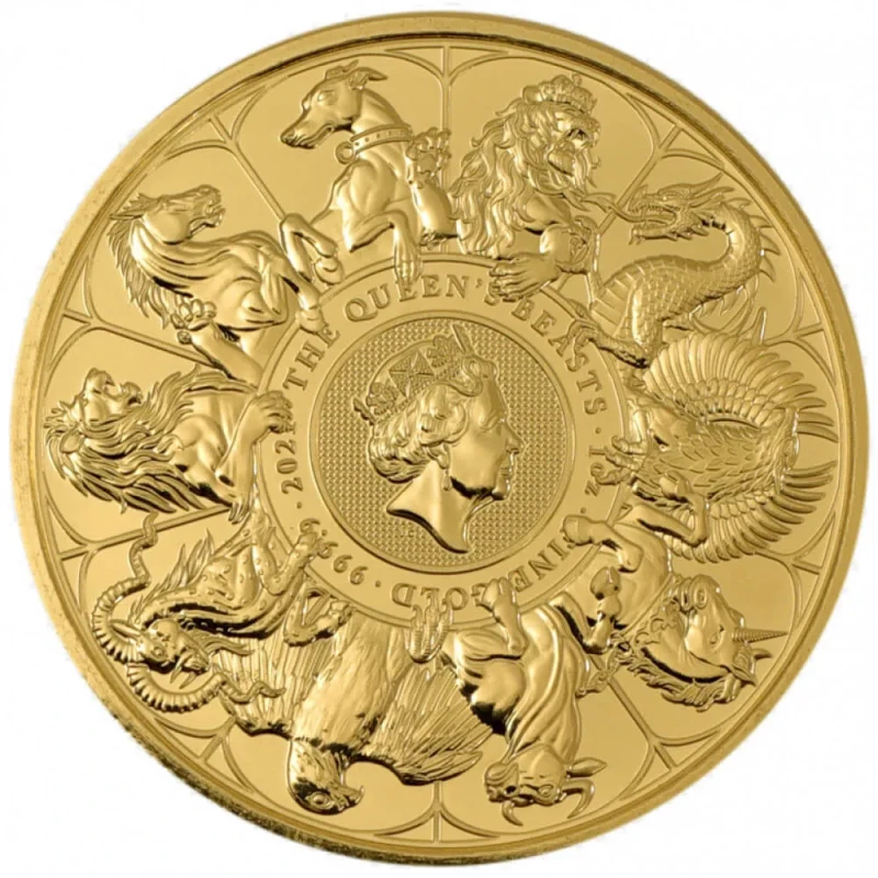 UK: Goldmünze Queen's Beasts Completer 2021 1 oz  Anlagemünzen