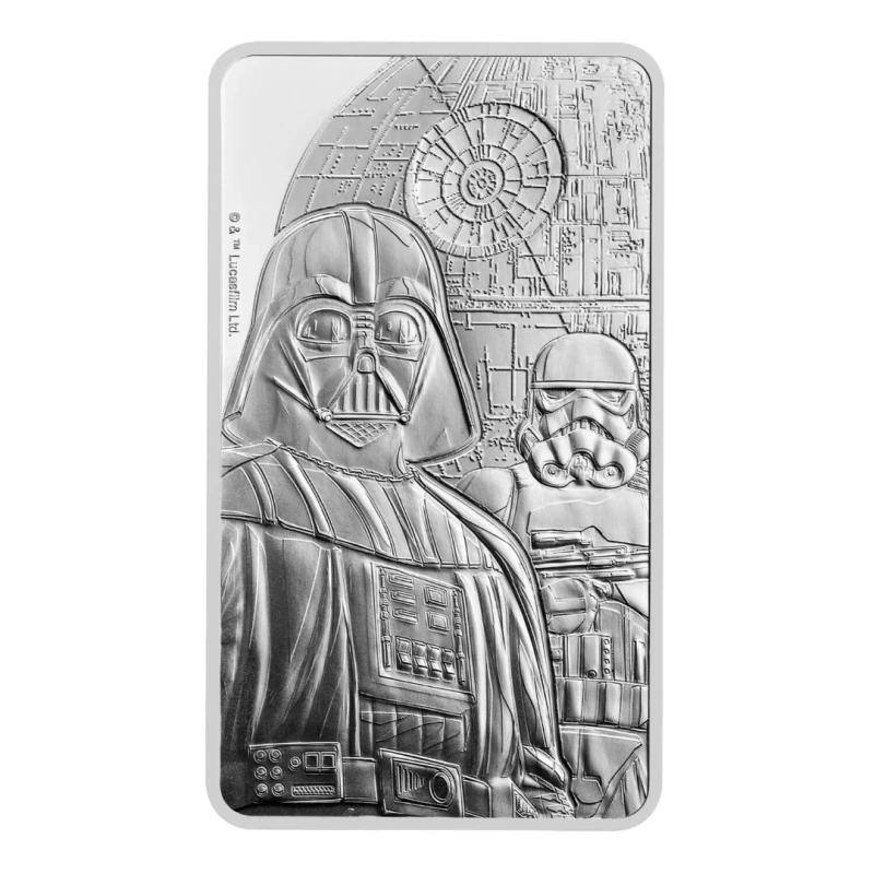 Vereinigtes Königreich Silberbarren Star Wars Dark Side 10 oz Sammlermünzen