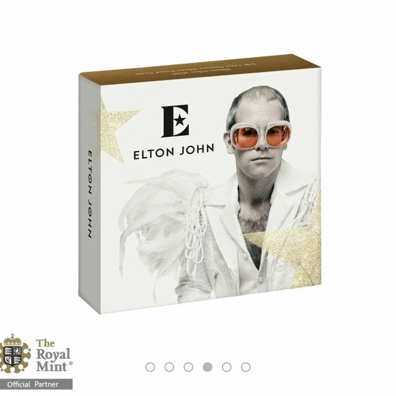UK: silver coin Elton John 2020 Proof colored 1 oz Collectible coins