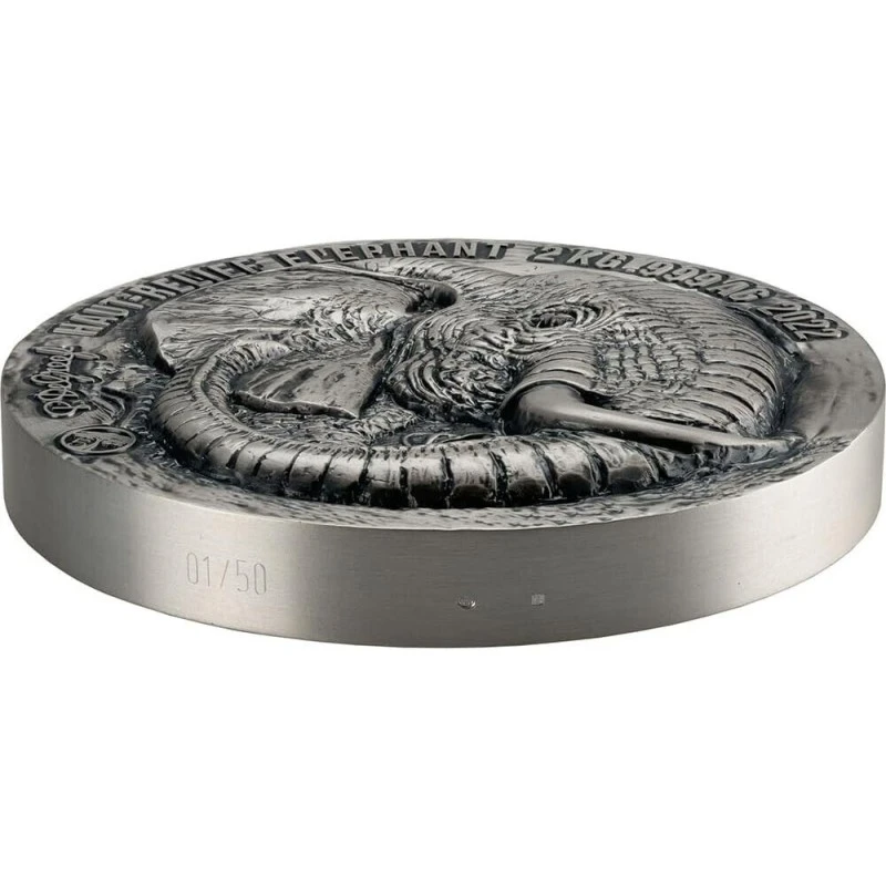 Republik Côte d'Ivoire: Silbermünze Elefant 2022 2000 g Sammlermünzen