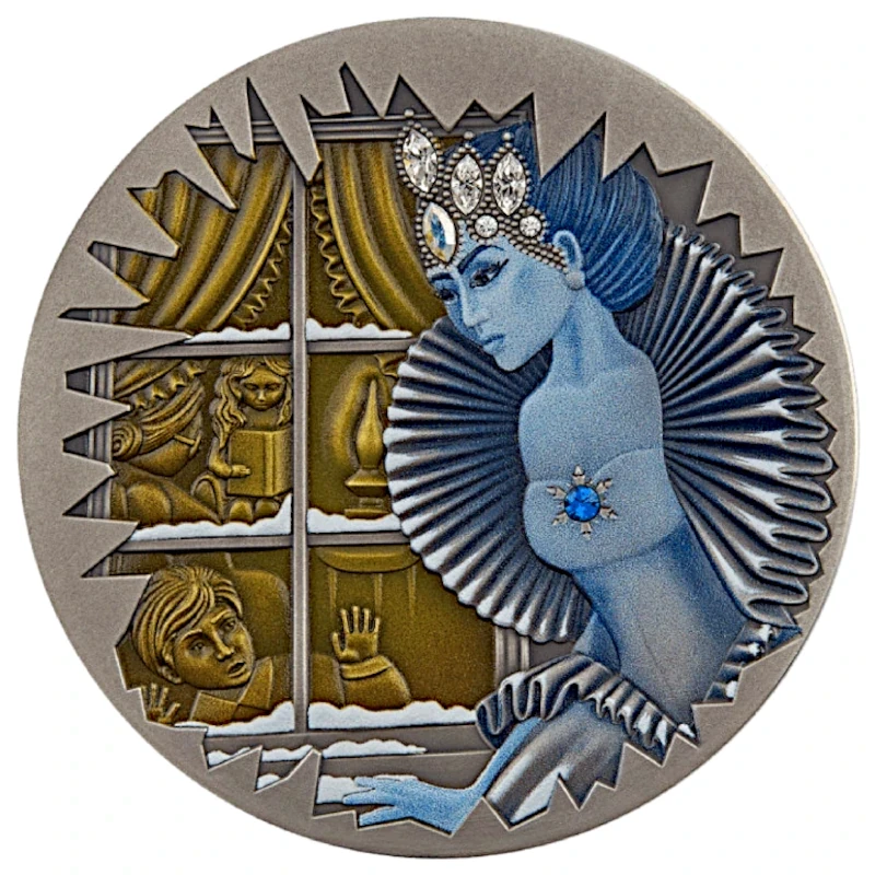Niue: Silbermünze Die Schneekönigin 2022 koloriert 1 oz Sammlermünzen