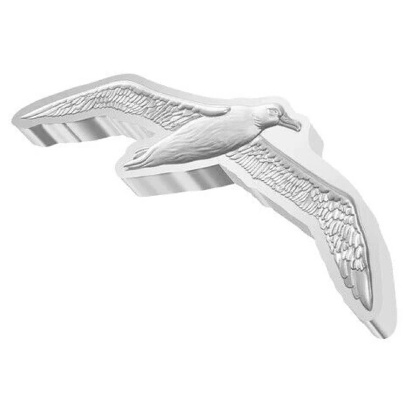 Niue: Silbermünze Wanderalbatros 2023 polierte Platte 2 oz Sammlermünzen