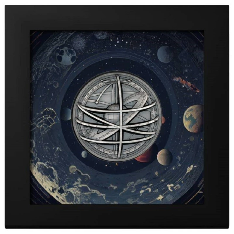 Cookinseln: Silbermünze Armillarsphäre 2024 Ultrahochrelief 2 oz Sammlermünzen