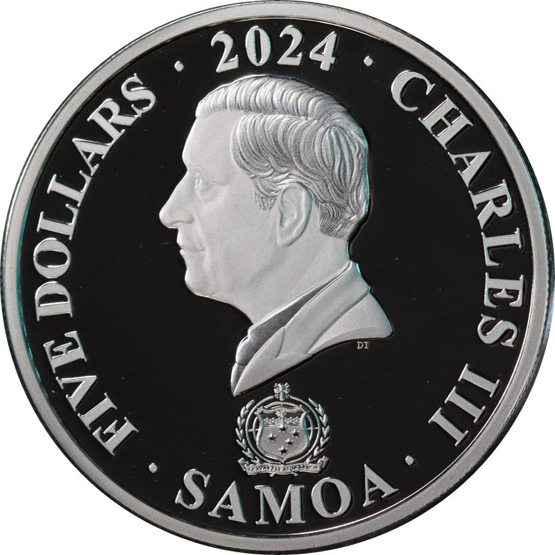 Samoa: Silbermünzen Goldene Meerestiere 2024 Polierte Platte vergoldeter Satz 3 Unzen Sammlermünzen