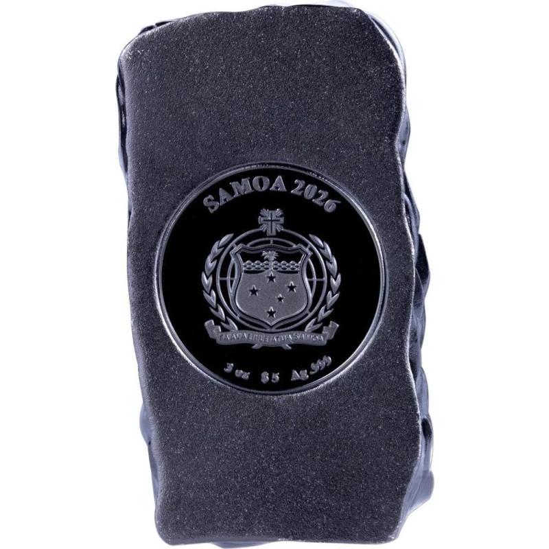 Samoa: Silbermünze Eagle 2026 Polierte Platte vergoldet 3 Unzen Sammlermünzen