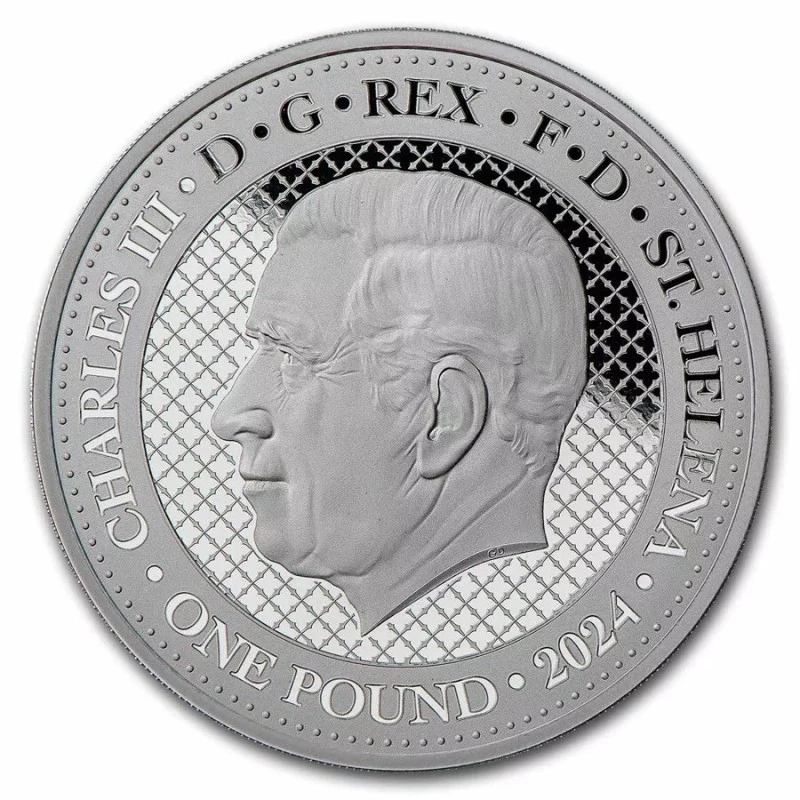 St. Helena Silber-Anlagemünze Indian Wildlife Schneeleopard 2024 1 oz Anlagemünzen