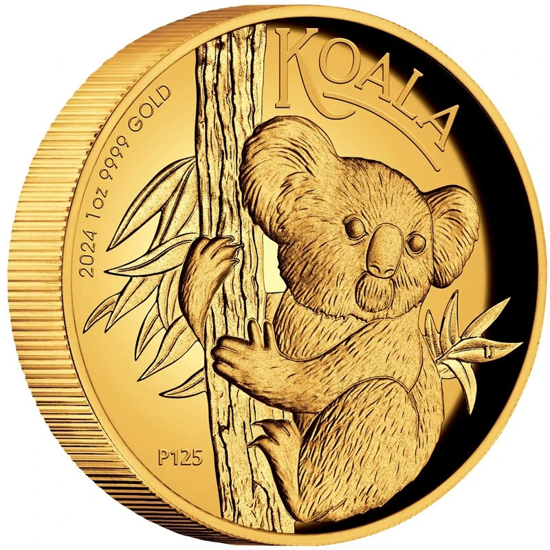 Australia Gold Coin Koala 2024 Proof High Relief 1 oz Collectible coins