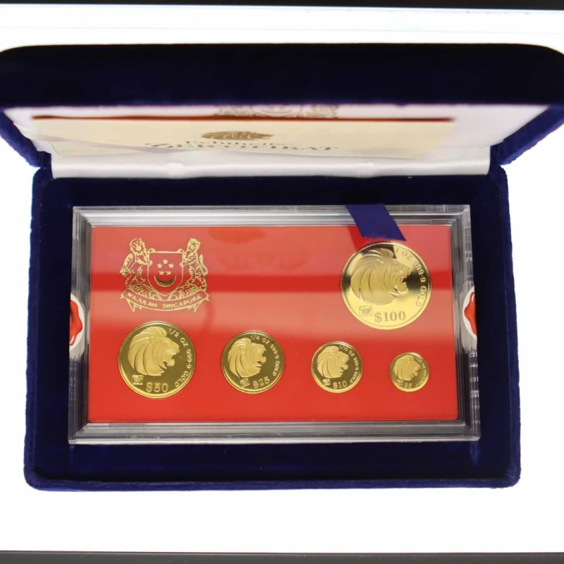 Singapore 1992 Gold Lion Proof Set 59.07 g Collectible coins