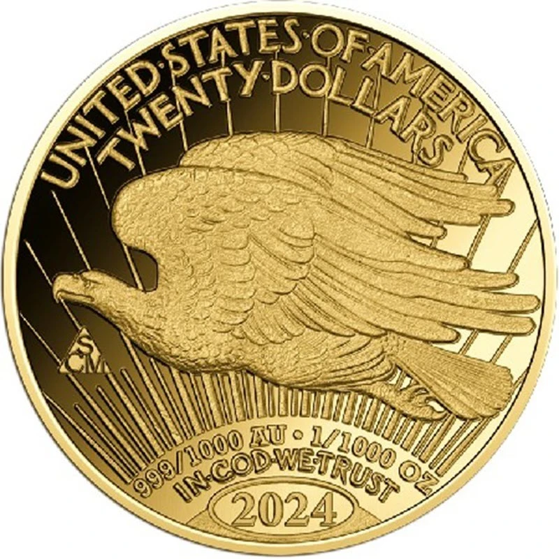 Tschad Goldmünze Double Eagle Liberty 2024 1/1000 Feinunze Sammlermünzen
