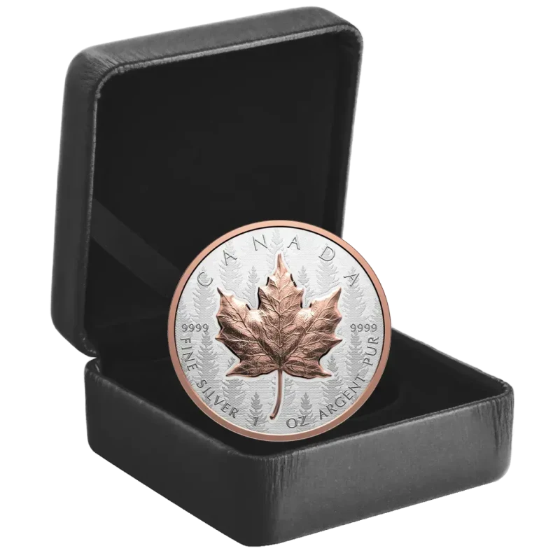 Canada Silver Coin Maple Leaf 2025 Rose Gold Plated 1 oz Collectible coins