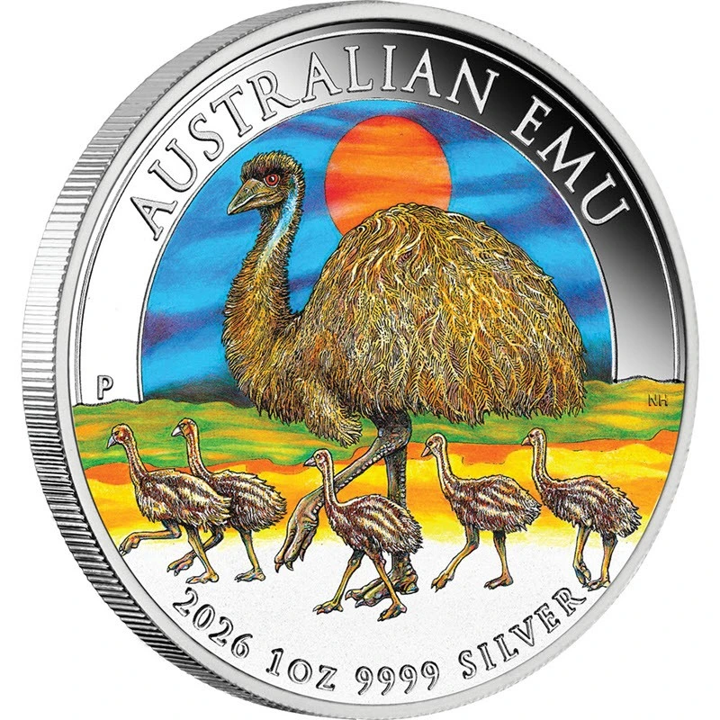 Australien Silbermünze Australischer Emu 2026 Farbig 1 Unze Sammlermünzen