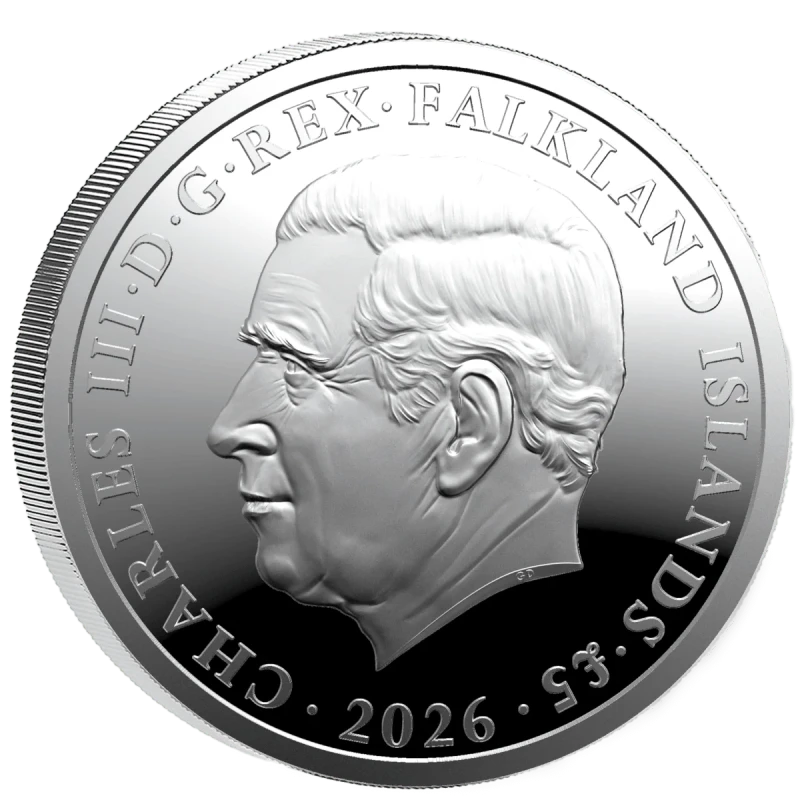 Falklandinseln Silbermünze Una und der Löwe 2026 polierte Platte 1 oz Sammlermünzen
