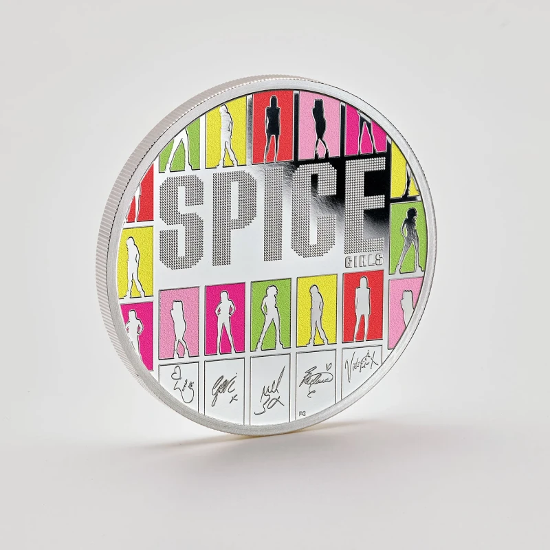Vereinigtes Königreich Silbermünze Spice Girls 2026 polierte Platte farbig 1 oz Sammlermünzen