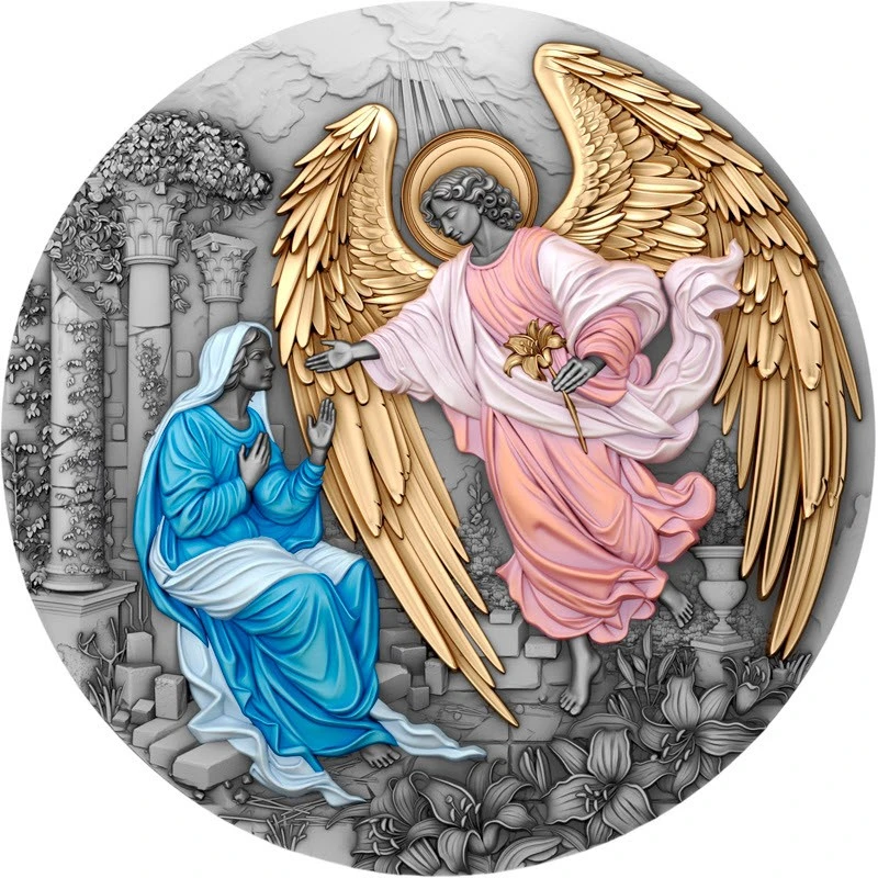 Niue Silver Coin Archangel Gabriel 2025 Gilded 2 oz Collectible coins