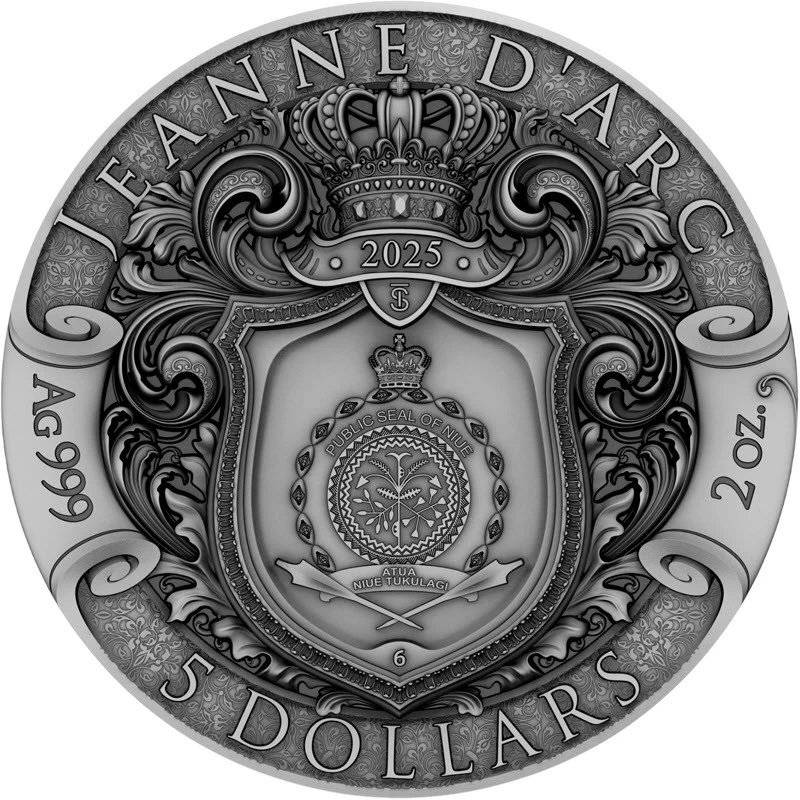 Niue Silbermünze Jeanne d'Arc 2025 2 oz Sammlermünzen