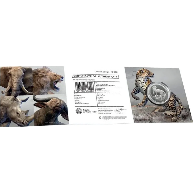 Südafrika Silbermünze Leopard 2026 1 oz Sammlermünzen