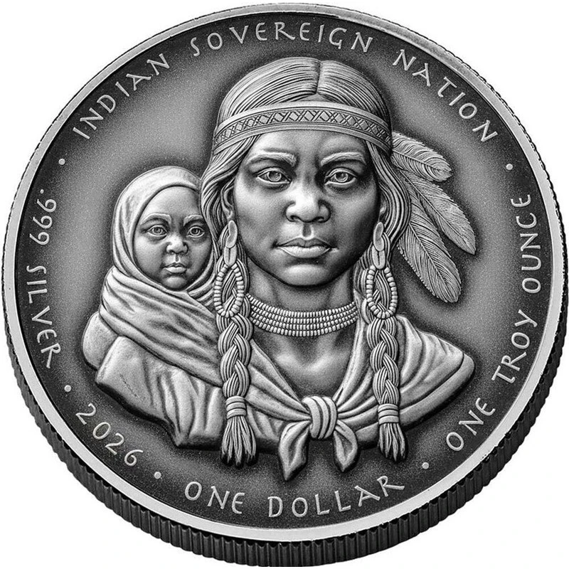 United States Sioux Nation Sacagawea 2026 Silver Coin 1 oz Collectible coins