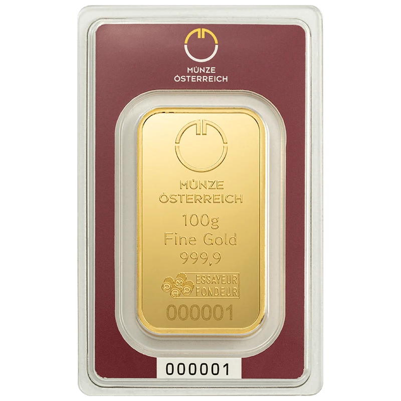 Münze Österreich 100 g Goldbarren (0,9999) Anlagebarren