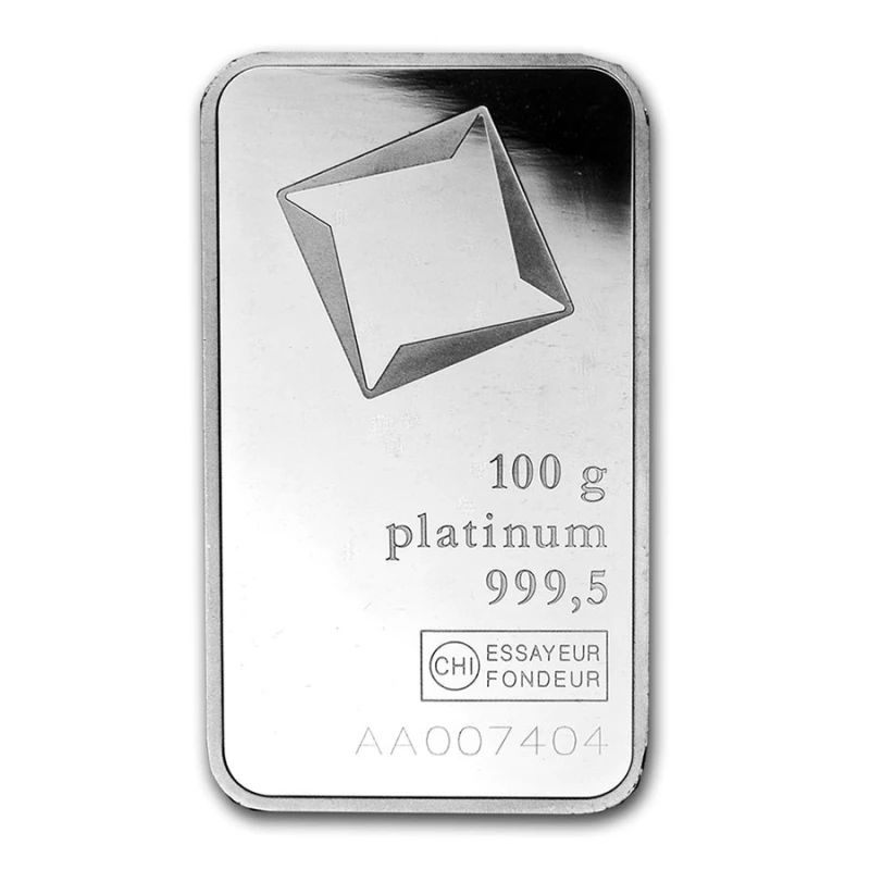 Platinbarren 100 g (0,9995) Anlagebarren